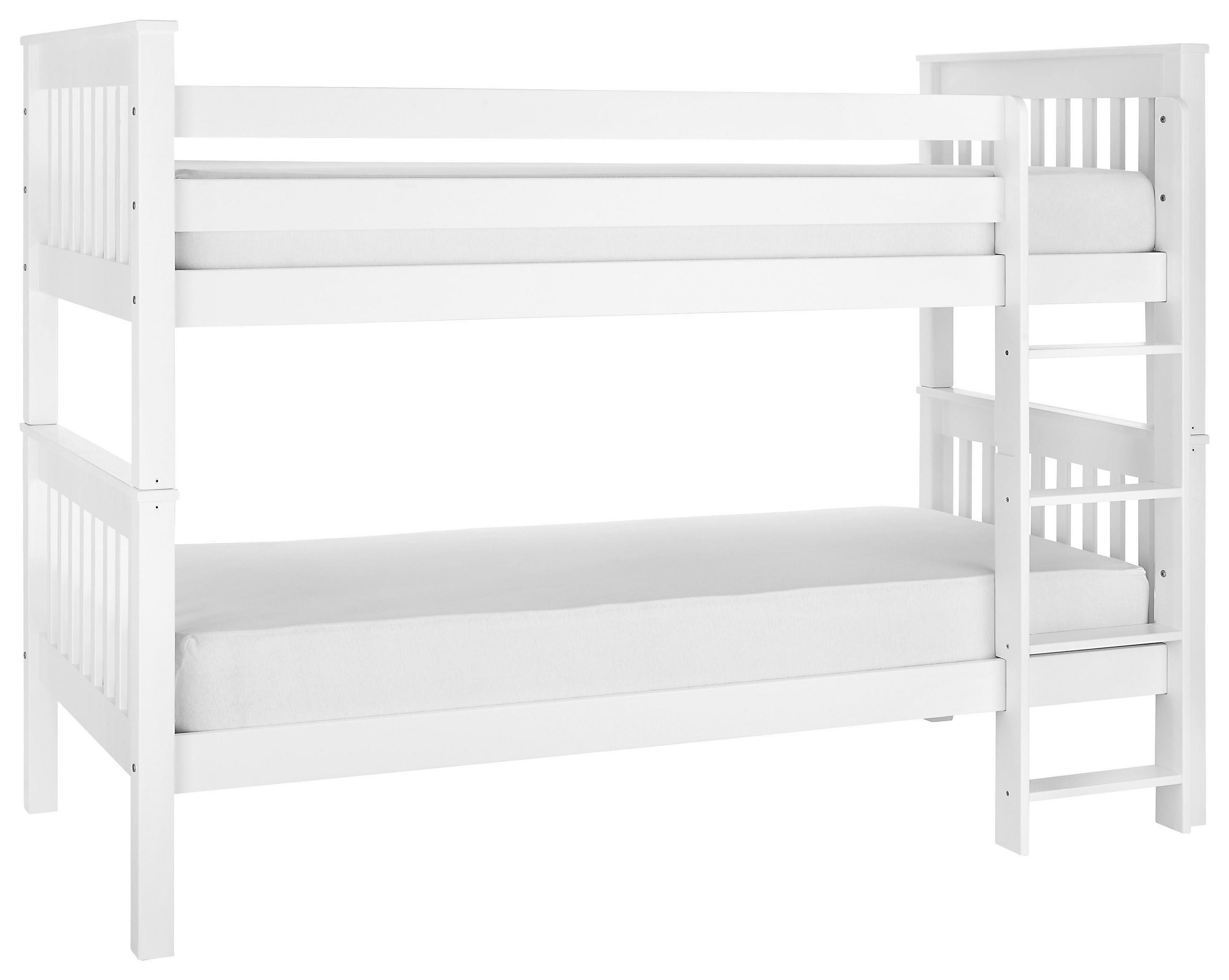 ETAGENBETT Wicky Weiß ca. 90 / 200 cm - Weiß, Holzwerkstoff - Mömax