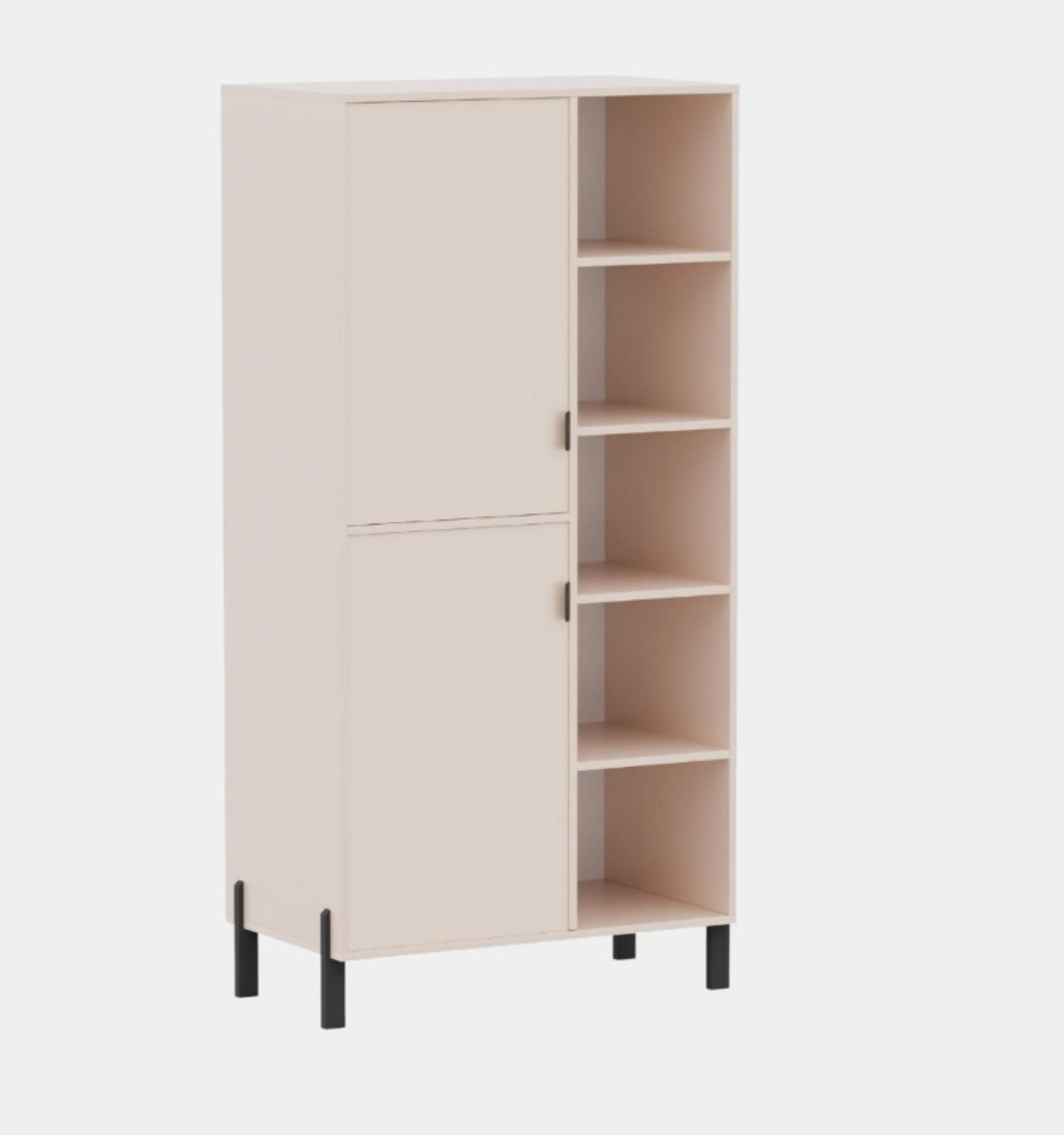 BÜCHERREGALE MINO 82,5 / 155,5 / 45 cm Beige - Beige, Holzwerkstoff (82.5/155.5/45cm) - MASSENO