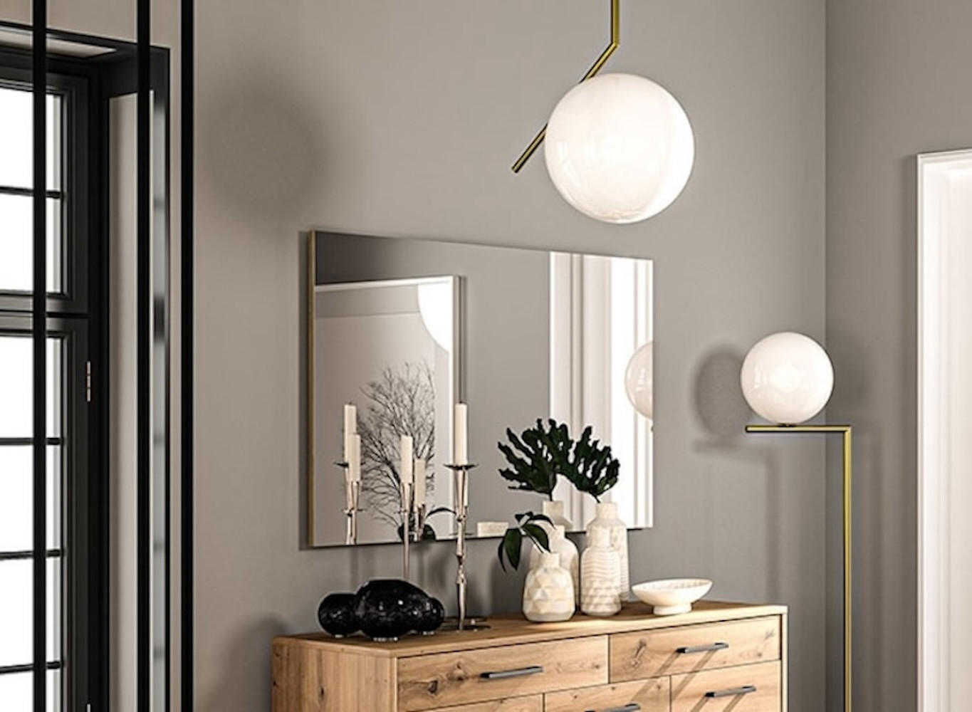 Thumbnail - Feldmann-Wohnen Spiegel, Braun, Glas, Rechteckig, 103x82x2 cm, Spiegel, Wandspiegel