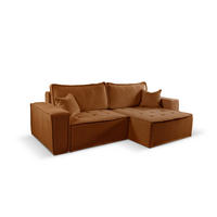 ECKSOFA Bohoo Mit Schlaffunktion Ziegel Rechts - Kupferfarben, Holz (248/140cm) - Kaiser Möbel