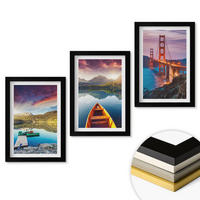 WANDBILDER 3er-Set - 20x30 cm Schwarzer Rahmen - Bergblick auf den See und die Brücken - Schwarz, Kunststoff (20/30cm) - ArtPrintCave