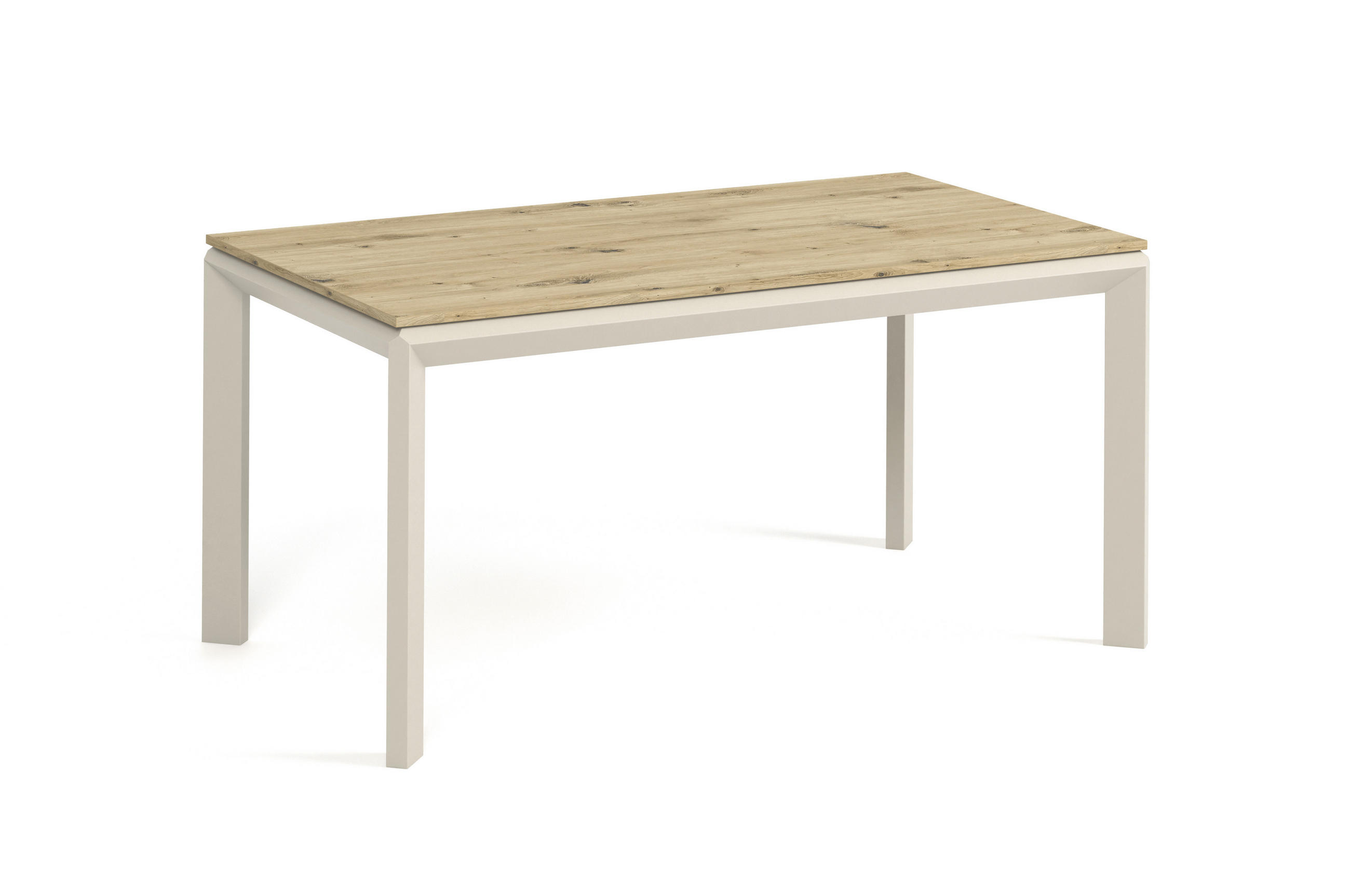 Meblini Esstisch Eiche Artisan, Kaschmir 160x76x90 cm