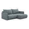 ECKSOFA mit Schlaffunktion Chenille Stoff Blau - Blau/Blaugrau, Kunststoff/Textil (207/148cm) - Makamii
