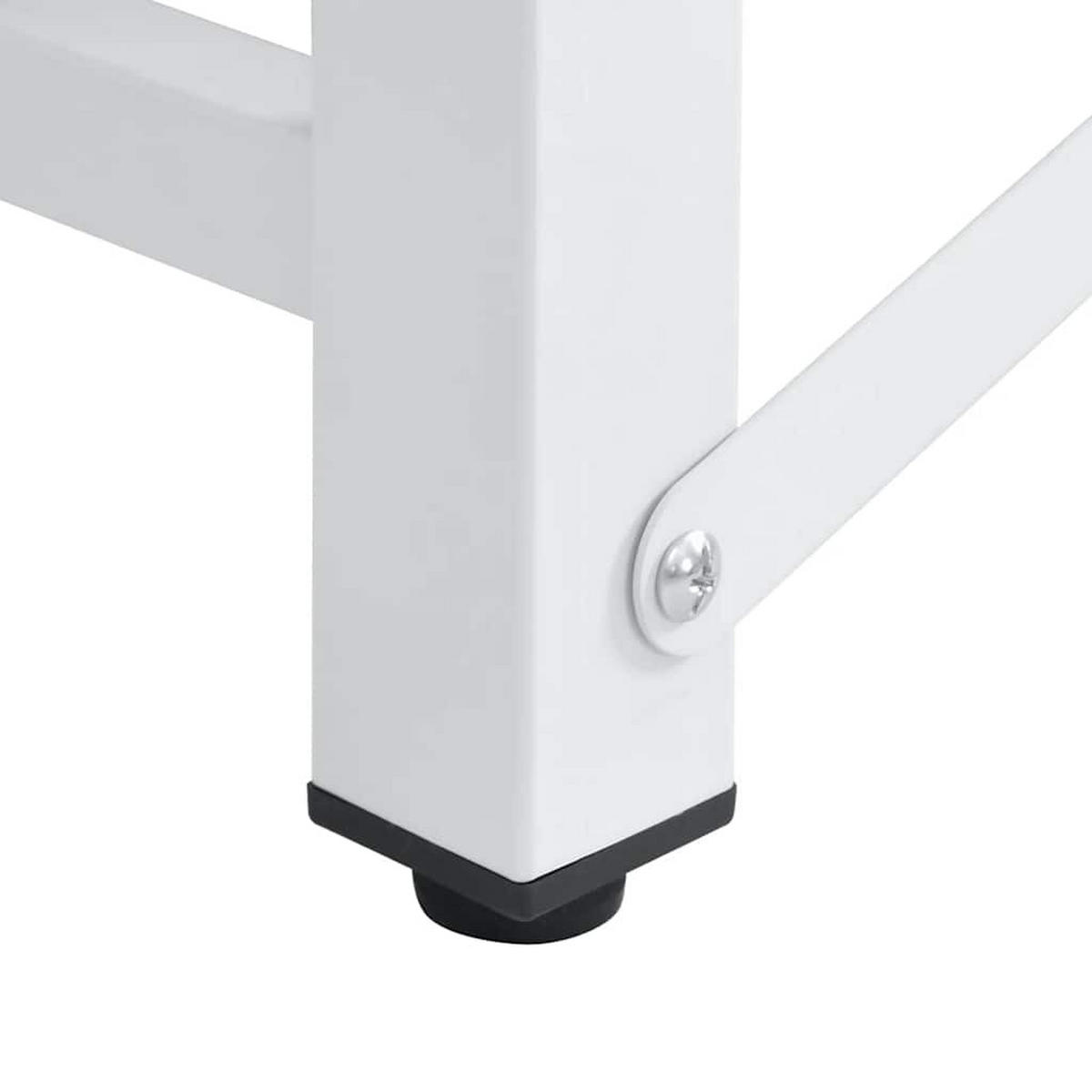 UNTERGESTELL Für Wasch- Und Trockenmaschine Mit Ausziehablagen - Weiß, Metall (61.5/33.5/124.5cm) - vidaXL