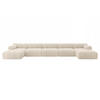 WOHNLANDSCHAFT modulares Sofa Tesso-U3 - 475x160x70 cm Beige Cord - Beige, Holzwerkstoff/Textil (475/70/160cm) - ALTDECOR
