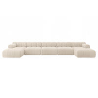 WOHNLANDSCHAFT modulares Sofa Tesso-U3 - 475x160x70 cm Beige Cord - Beige, Holzwerkstoff/Textil (475/70/160cm) - ALTDECOR