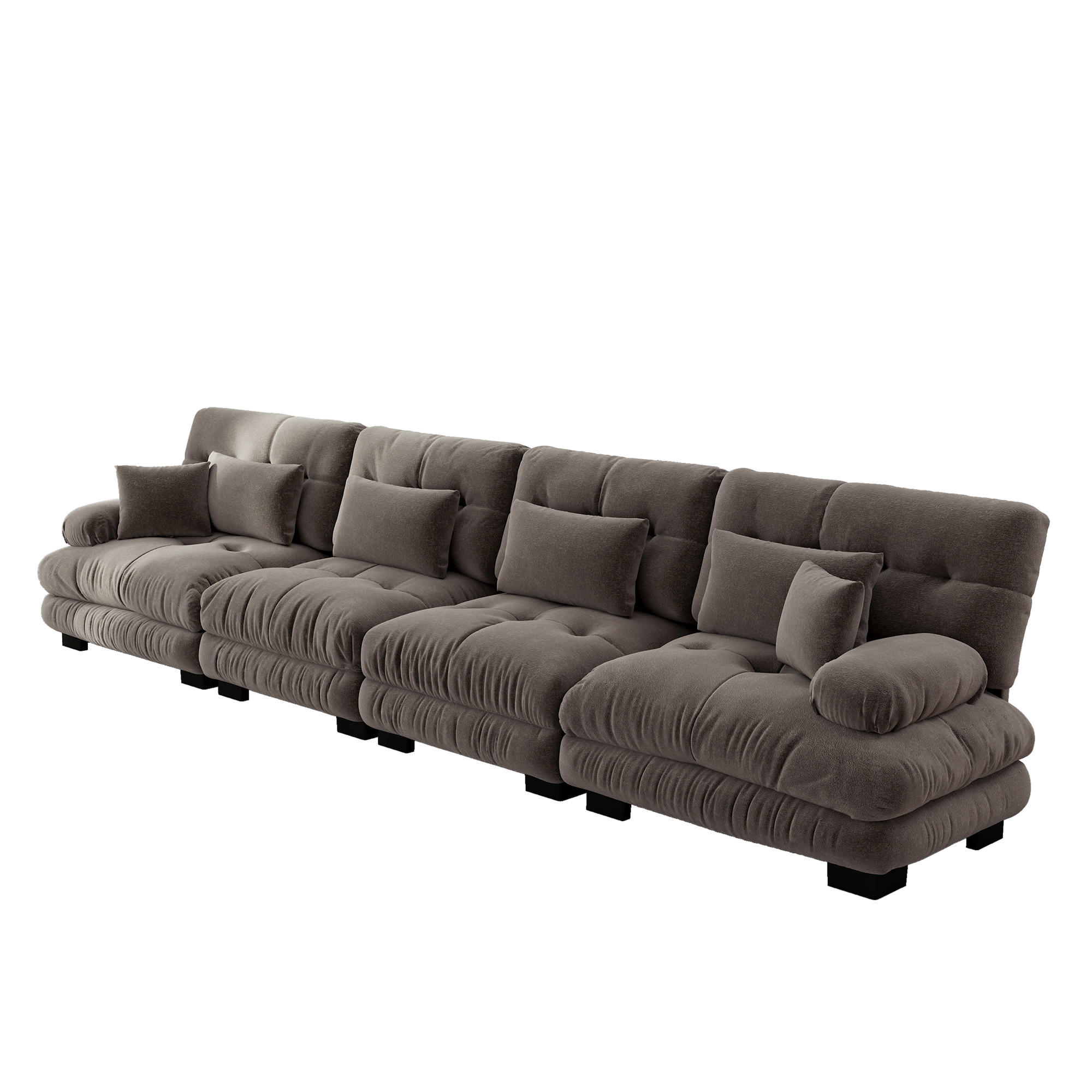ComfortXL 4-Sitzer-Sofa Braun 77x81x406 cm