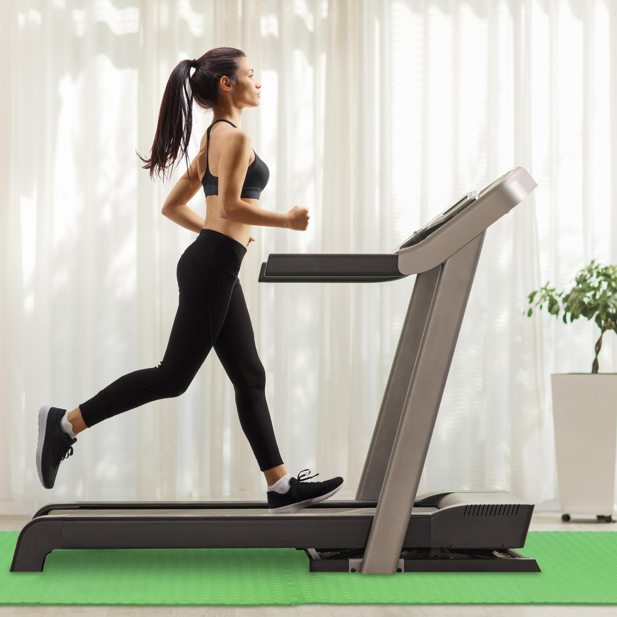 8XBODENSCHUTZMATTE - Grün, Kunststoff (60/60cm) - Relaxdays