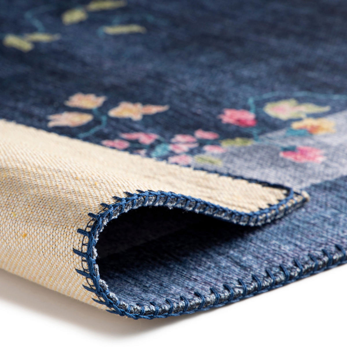 TEPPICH mit englischer Nahtverarbeitung blau - Blau, Textil (160/230cm) - AFK Living