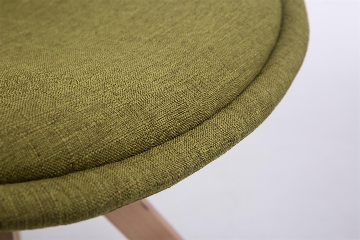 BESUCHERSTUHL Perth Stoff Grün Eckig - Grün, Textil (48/84/56cm) - DELUKE