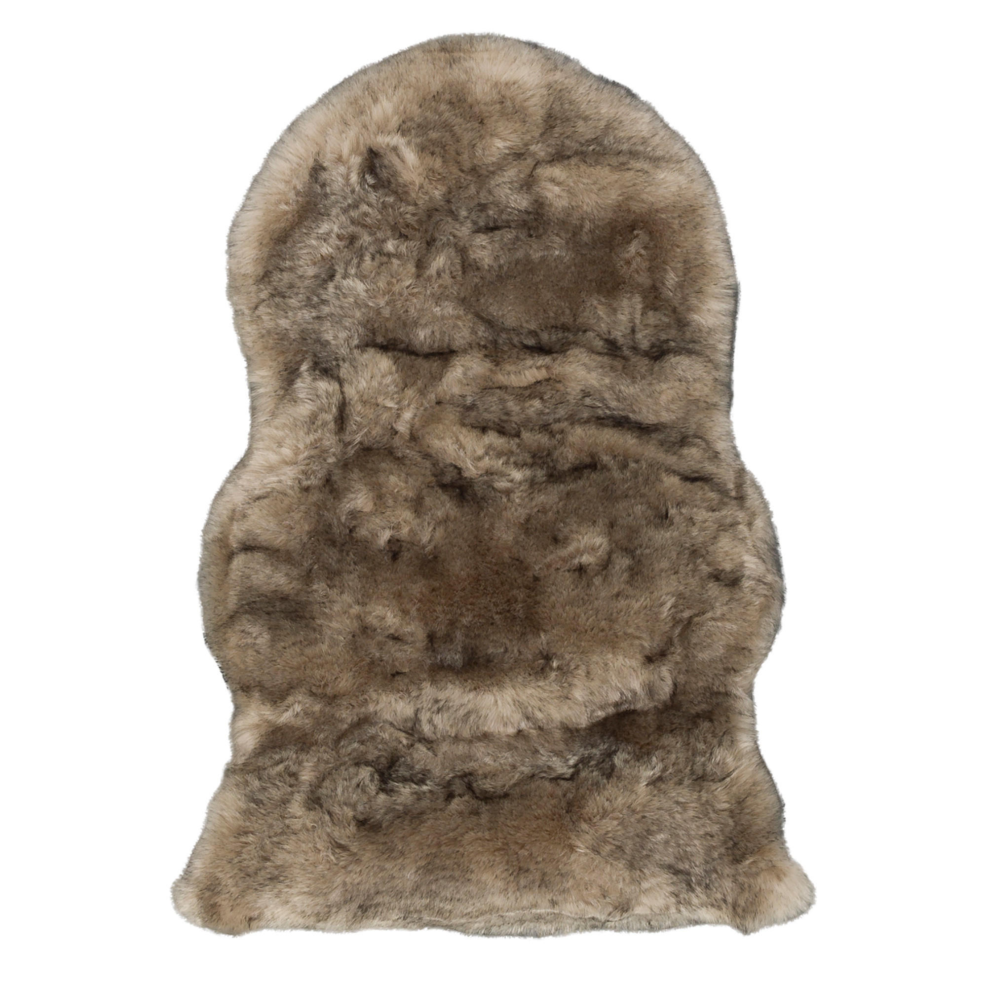 LUXUS SUPER SOFT FELLTEPPICH ASPEN MELIERT SHAPE - Beige/Braun, Textil (55/80cm) - Pergamon