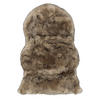 LUXUS SUPER SOFT FELLTEPPICH ASPEN MELIERT SHAPE - Beige/Braun, Textil (55/80cm) - Pergamon