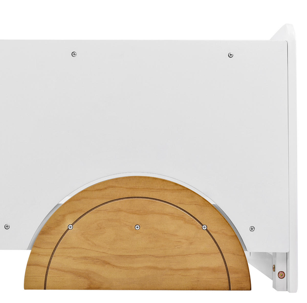 AUTOBETT 90/200 cm Weiß/Natur aus Kiefer und MDF in Auto-Form - Weiß, Holz (90/200cm) - OKMYHOME