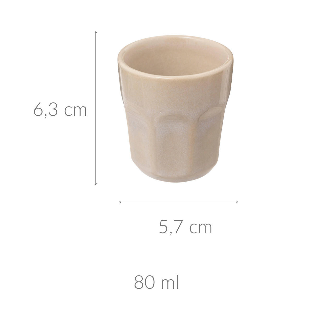 ESPRESSOTASSE Roma 80 ml - Beige, Keramik (5.7L) - Secret de Gourmet