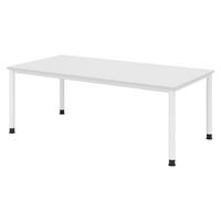 SCHREIBTISCH Serie-H 100/200/74 cm in Weiß/Weiß - Weiß, Holzwerkstoff (100/200/74cm) - bümö