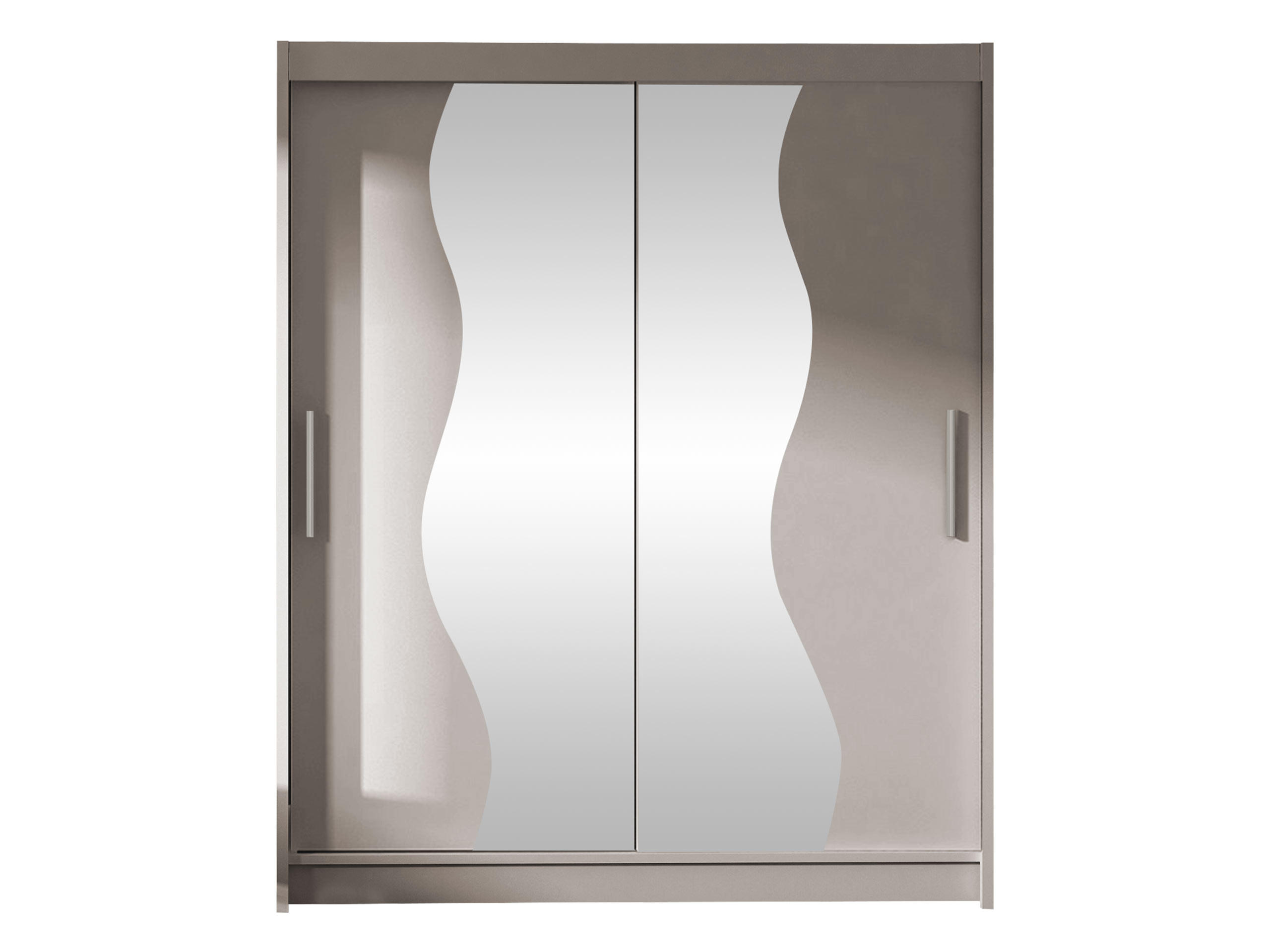 SCHWEBETÜRENSCHRANK Westa S - Kaschmir/Silberfarben, Holzwerkstoff/Metall (150/200/58cm) - MIRJAN24