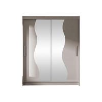 SCHWEBETÜRENSCHRANK Westa S - Kaschmir/Silberfarben, Holzwerkstoff/Metall (150/200/58cm) - MIRJAN24