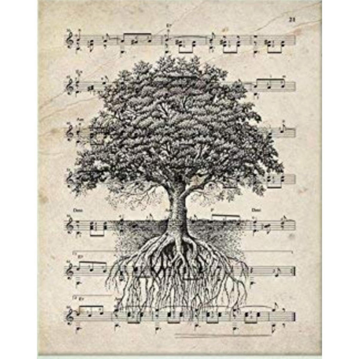 POSTER Herz Baum. A4 Rahmenlos - Klar, Papier (29.7/5/21cm) - Nacnic