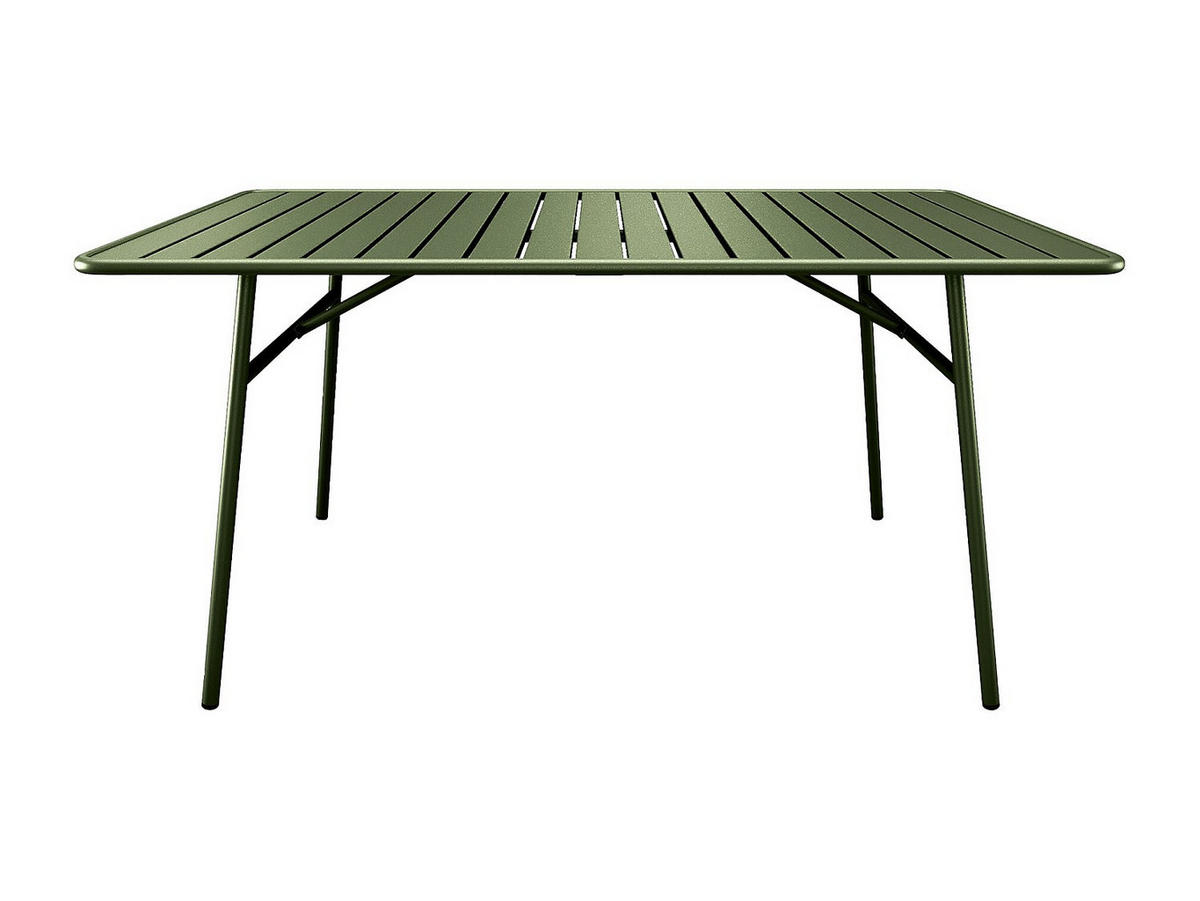 GARTENTISCH L.200 cm - Metall - Kaki - MIRMANDE von MYLIA - Dunkelgrün, Metall (100/200/75cm) - Vente-Unique
