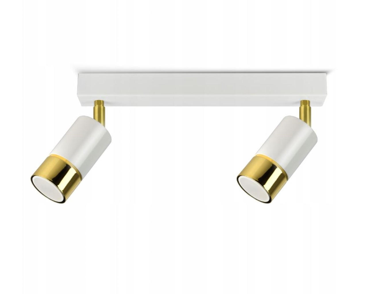 DECKENLEUCHTE Milano Spot - Weiß Hochglanz/Goldfarben, Metall (8/32/18cm) - kiki design