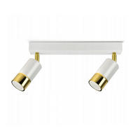 DECKENLEUCHTE Milano Spot - Weiß Hochglanz/Goldfarben, Metall (8/32/18cm) - kiki design