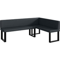 ECKBANK TONI_U - Dunkelgrau, Leder (142/196cm) - Meblini