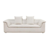 SOFA - 3 Personen - stoff - gebrochenes weiß Cazocha - Weiß, Textil (226/86/101cm) - Vente-Unique