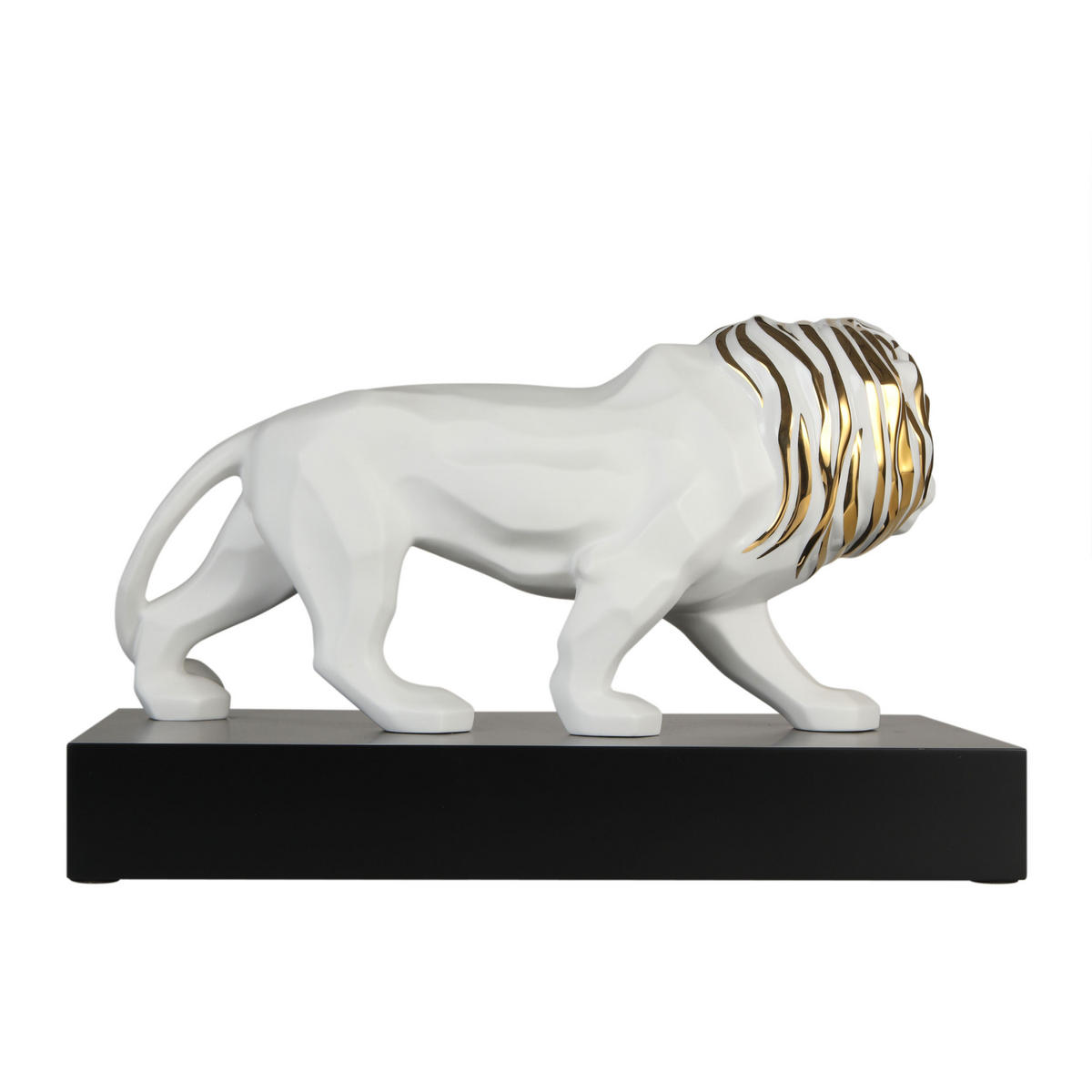 DEKOOBJEKT Studio 8 - Löwe, Biskuit-Porzellan, Weiß, 27 cm - Weiß, Keramik (18/27/43.5cm) - Goebel