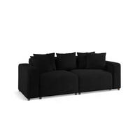 SOFA Megan 2-sitzer In Poso - Schwarz, Holzwerkstoff/Textil (236/75/98cm) - Fun Möbel