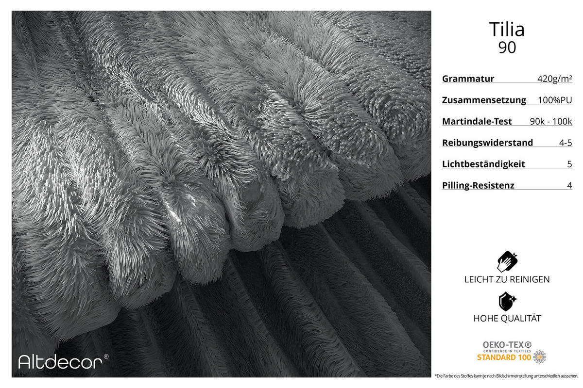 POLSTERBETT mit Bettkasten und Lattenrost, Bett mit Matratze H3/H4 - ALOVA - Dunkelgrau, Holzwerkstoff/Textil (180/200cm) - ALTDECOR