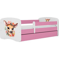 KINDERBETT Emily mit Schublade und Matratze, Rosa 70x140 cm - Dunkelorange/Rosa, Holzwerkstoff (140/70cm) - WFL GROUP