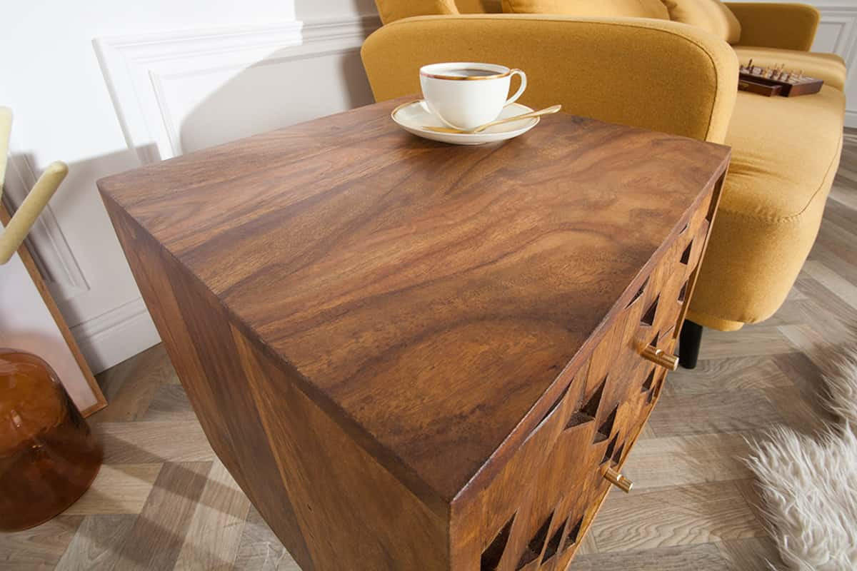 COUCHTISCH MYSTIC LIVING Sheesham rechteckig Natur 40cm - Braun, Holz (35/40/56cm) - riess-ambiente
