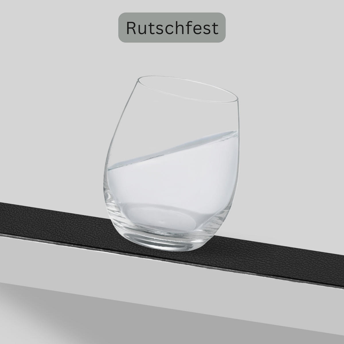 TISCHSET - Kunstleder - Doppelseitig - Schwarz/Hellgrau - Organisch - 44x37cm - 12 Stück - Hellgrau, Kunststoff (44/37cm) - Sänger