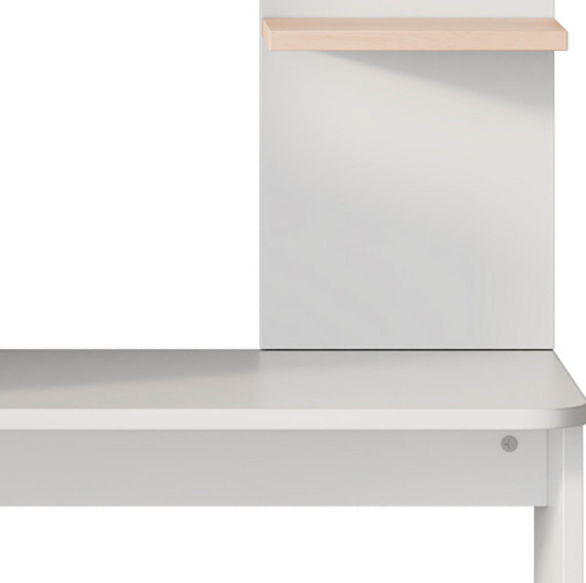 SCHREIBTISCH 123,5/45/168,5 cm in Weiß mit Regal und Schrank - Naturfarben, Holzwerkstoff (123.5/45/168.5cm) - BEAOK