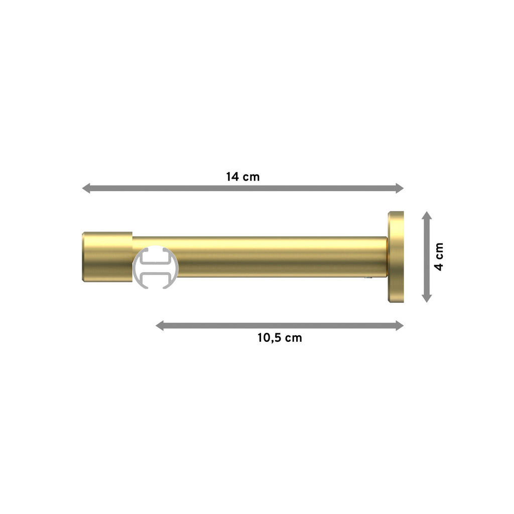 Thumbnail - Interdeco Innenlauf-Gardinenstangen-Set, Messing, Gold, Metall, 520 cm, Wohntextilien, Gardinen & Vorhänge, Gardinen-Sta...