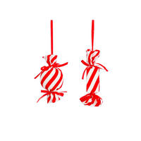 LAALU WEIHNACHTSBAUMSCHMUCK 2TLG. rote und weiße Bonbons 13 cm - Rot/Weiß, Kunststoff (20/20/20cm) - LAALU