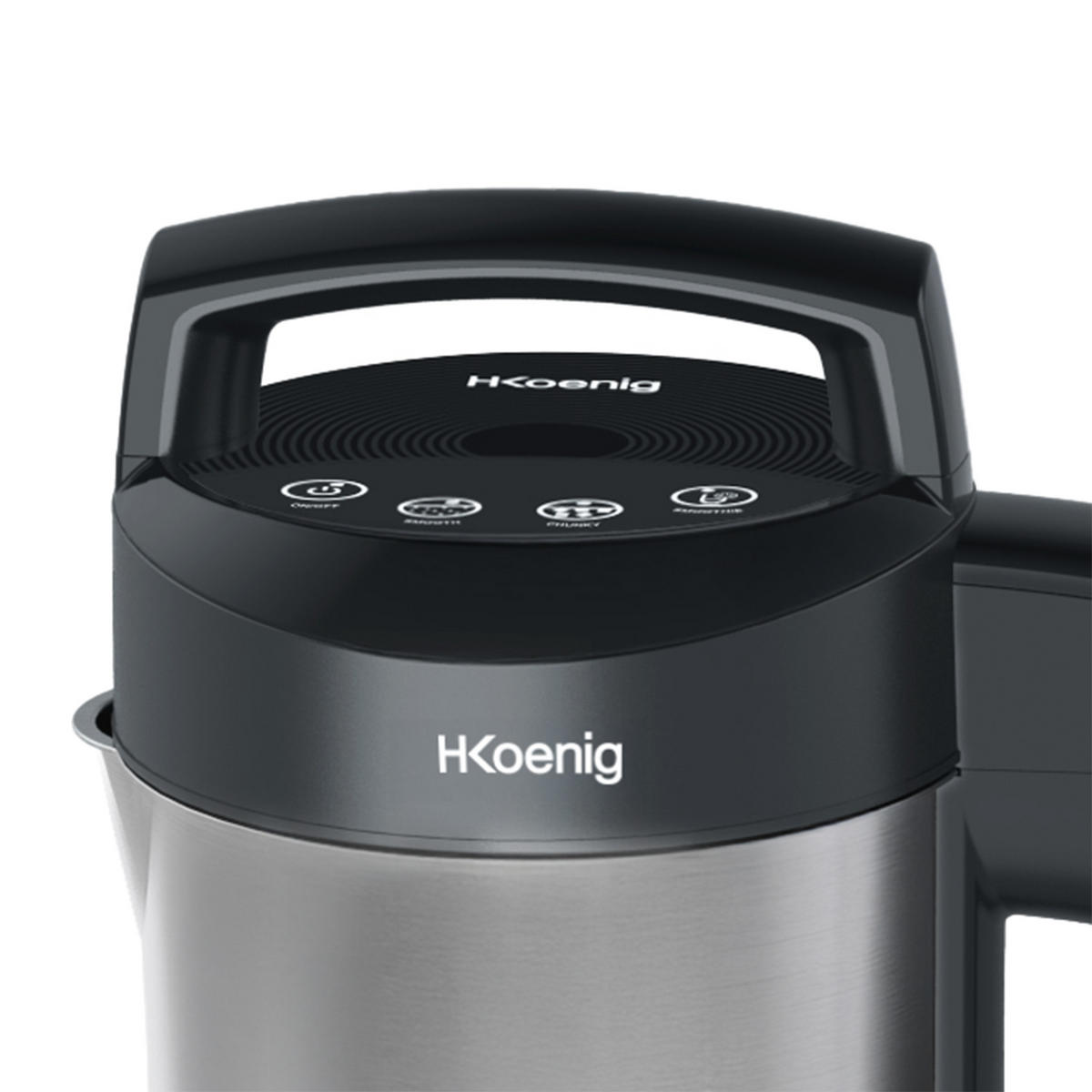 MIXER MXC20 Grau, 1.1L, Professionelles Multifunktionsgerät, Mixfunktion, 2 Kochprogramme, 850W - Grau, Metall (21.5/30.5/14.4cm) - HKoenig