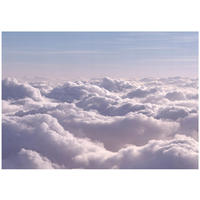 FOTOTAPETE Wolken Himmel Weiß 200x140 cm - Multicolor, Papier (200/140cm) - Wallarena