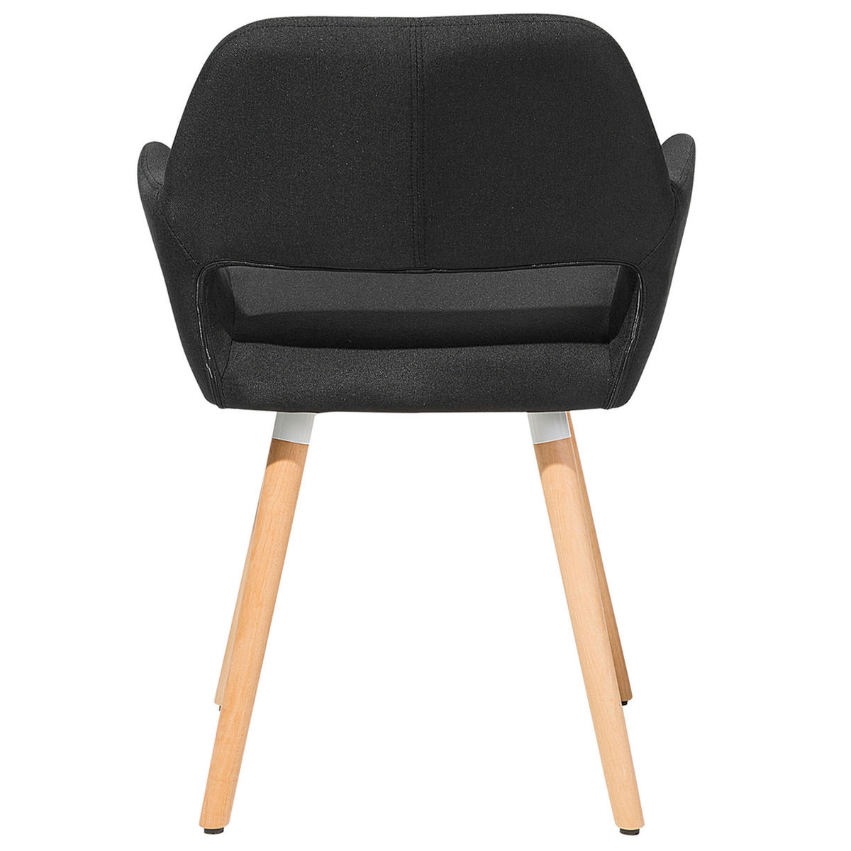 ESSZIMMERSTUHL 2er-Set Polsterbezug Schwarz Chicago - Schwarz, Holz/Textil (56/81/56cm) - Beliani