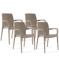 GARTENSTUHL RANTU 4-tlg, Beige - Beige, Kunststoff (60/84/55cm) - KONSIMO®