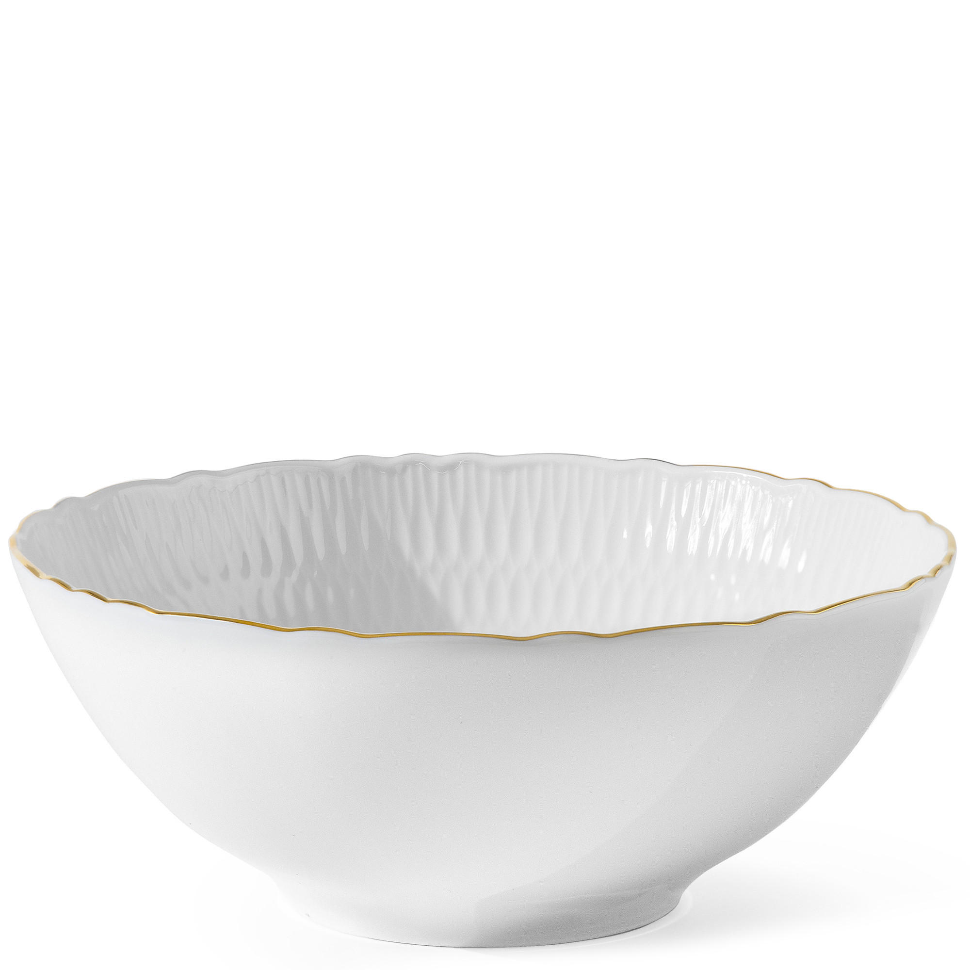 SALATSCHÜSSEL CMIELOW SOFIA GOLD aus Porzellan - Weiß, Keramik (17/17/6.6cm) - KONSIMO®