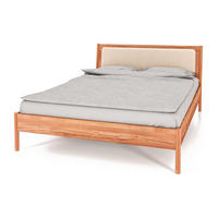 BETT MIT POLSTERKOPFTEIL INA 200x220 Kernbuche - Kernbuche, Holz (200/220cm) - byoak