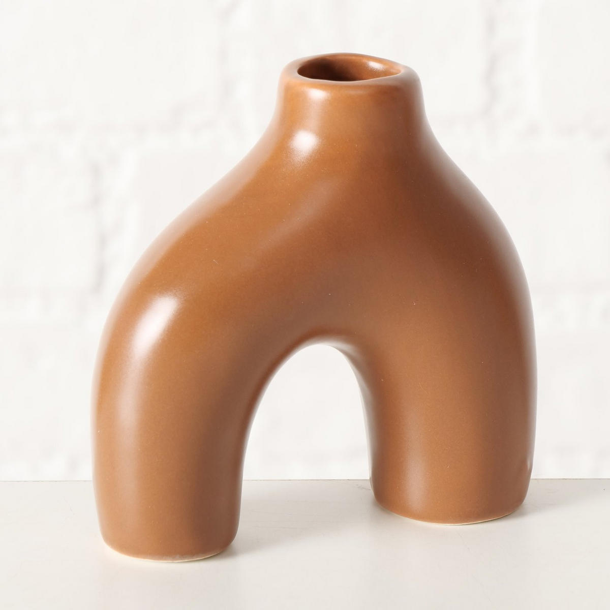 VASENSET handgefertigt Metty 10/3,5/10 cm - Braun, Keramik (10cm) - Boltze Home