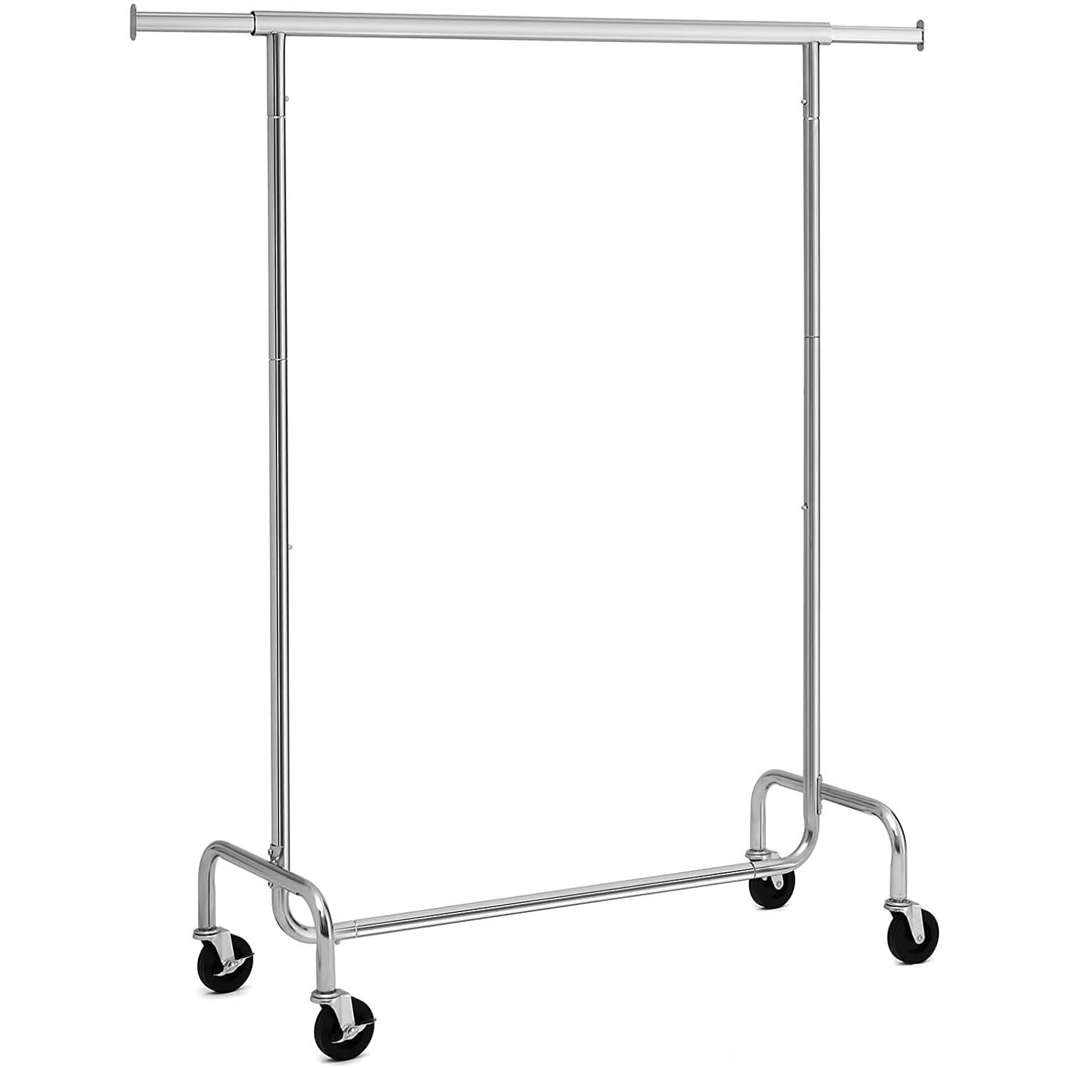 KLEIDERSTÄNDER auf Rollen – HSR11S - Alufarben, Metall (150/160/45cm)