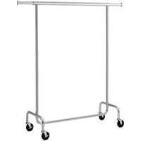 KLEIDERSTÄNDER auf Rollen – HSR11S - Alufarben, Metall (150/160/45cm)