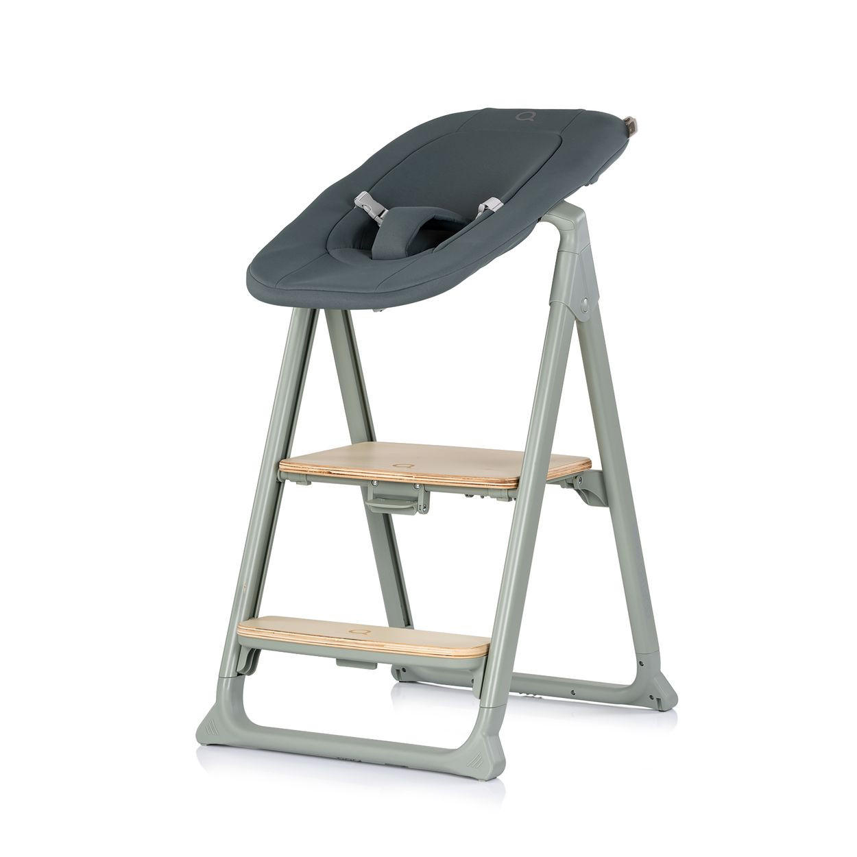 HOCHSTUHL Quatro 4 in 1 grün Babywippe, Lernturm, Tablett, verstellbare Fußstütze, 4-in-1-Funktion - Grün, Metall (49/95/65cm) - Chipolino
