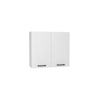 GLASHÄNGESCHRANK WS80 - ARVION - Elegante Wandlösung - Weiß, Holz/Metall (80/72/30cm) - ROYAL24_MARKT