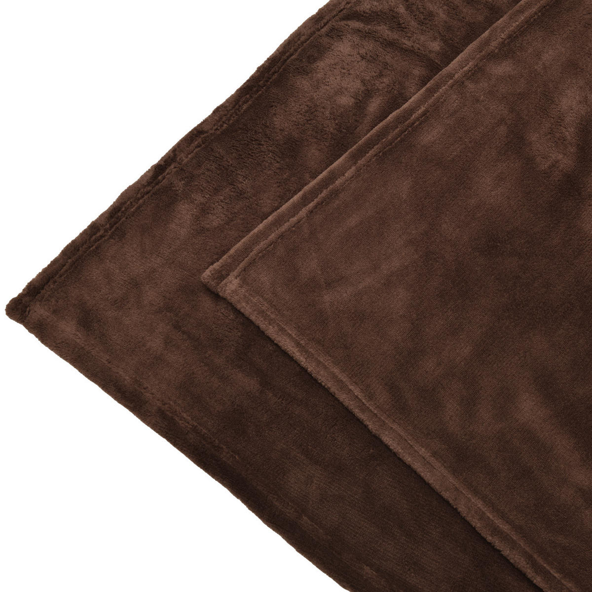 DECKE Aurelia 220/240 cm Dunkelbraun - Dunkelbraun, Textil (240/220cm) - Beautissu 
