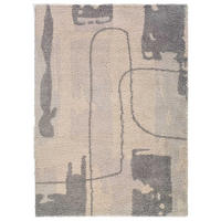 HOCHFLORTEPPICH grau Helia 133/190 cm - Grau, Naturmaterialien/Textil (133/190cm) - Atticgo