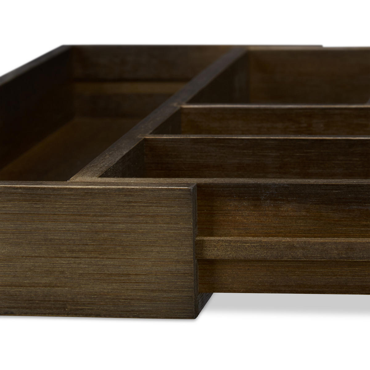 BESTECKEINSATZ - Dunkelbraun, Holz/Holzwerkstoff (48/5/46cm) - Relaxdays